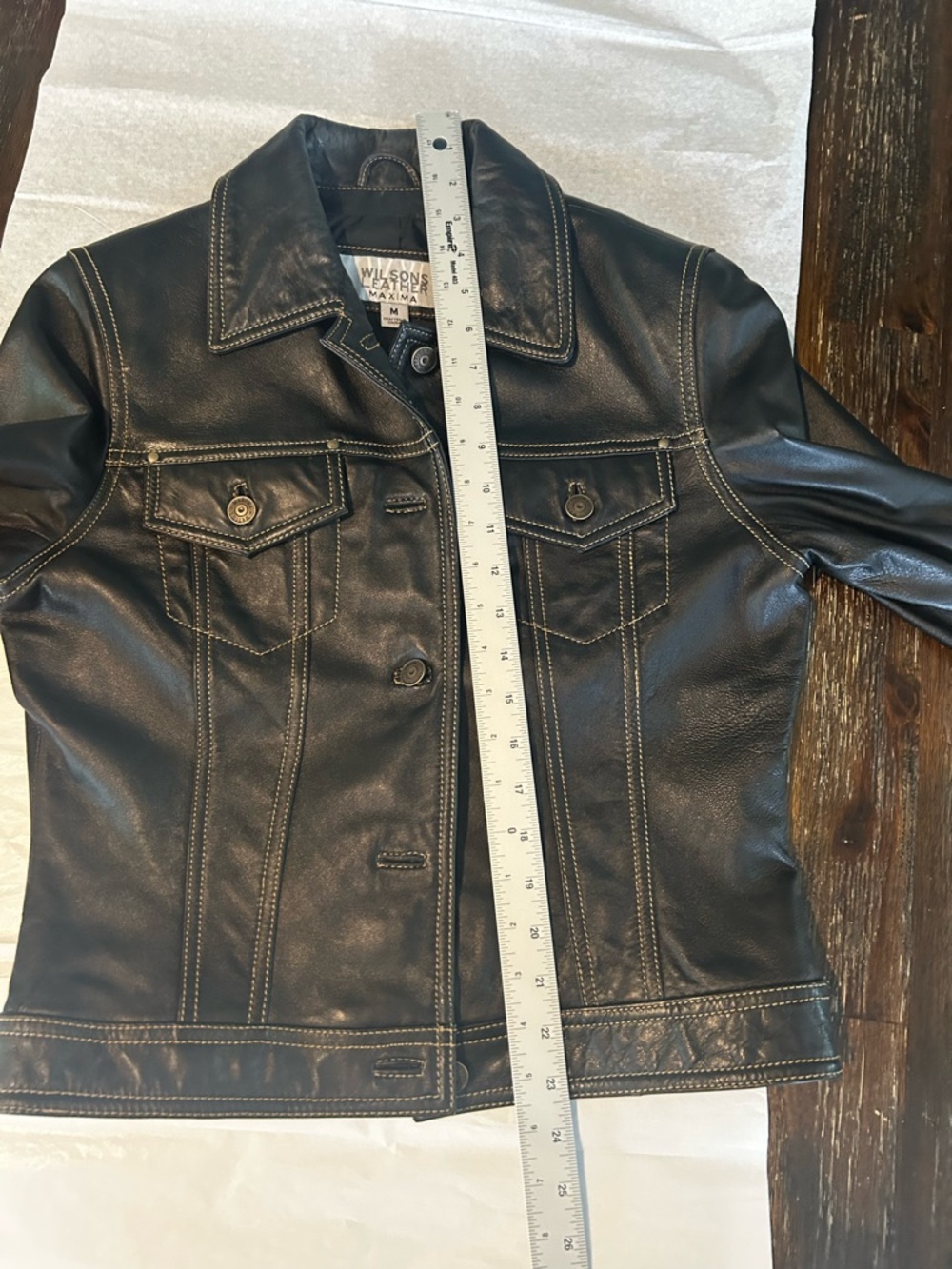 WILSON GENUINE LEATHER TRUKER JACKET - Picture 7 of 9